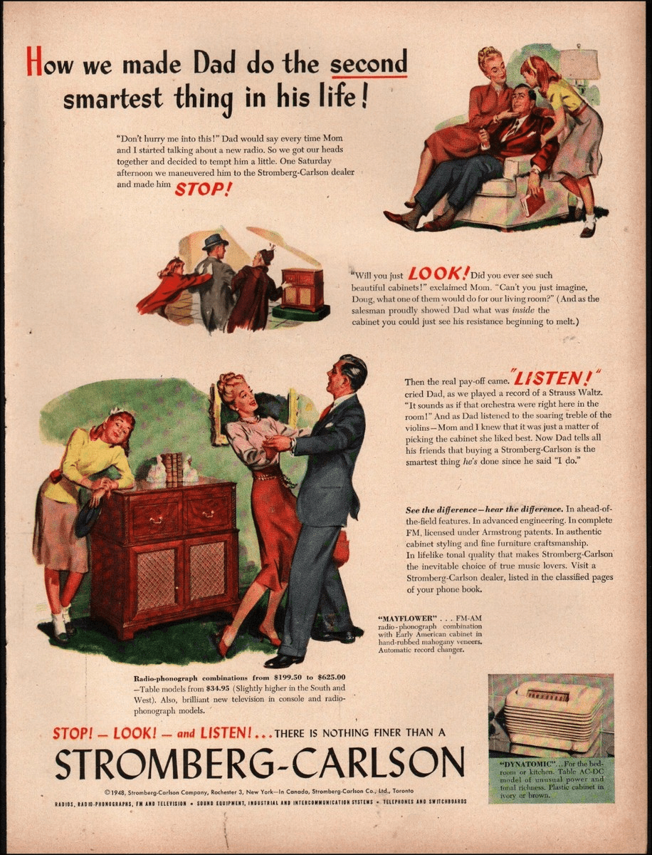 Historic 1948 Stromberg-Carlson advertisement
