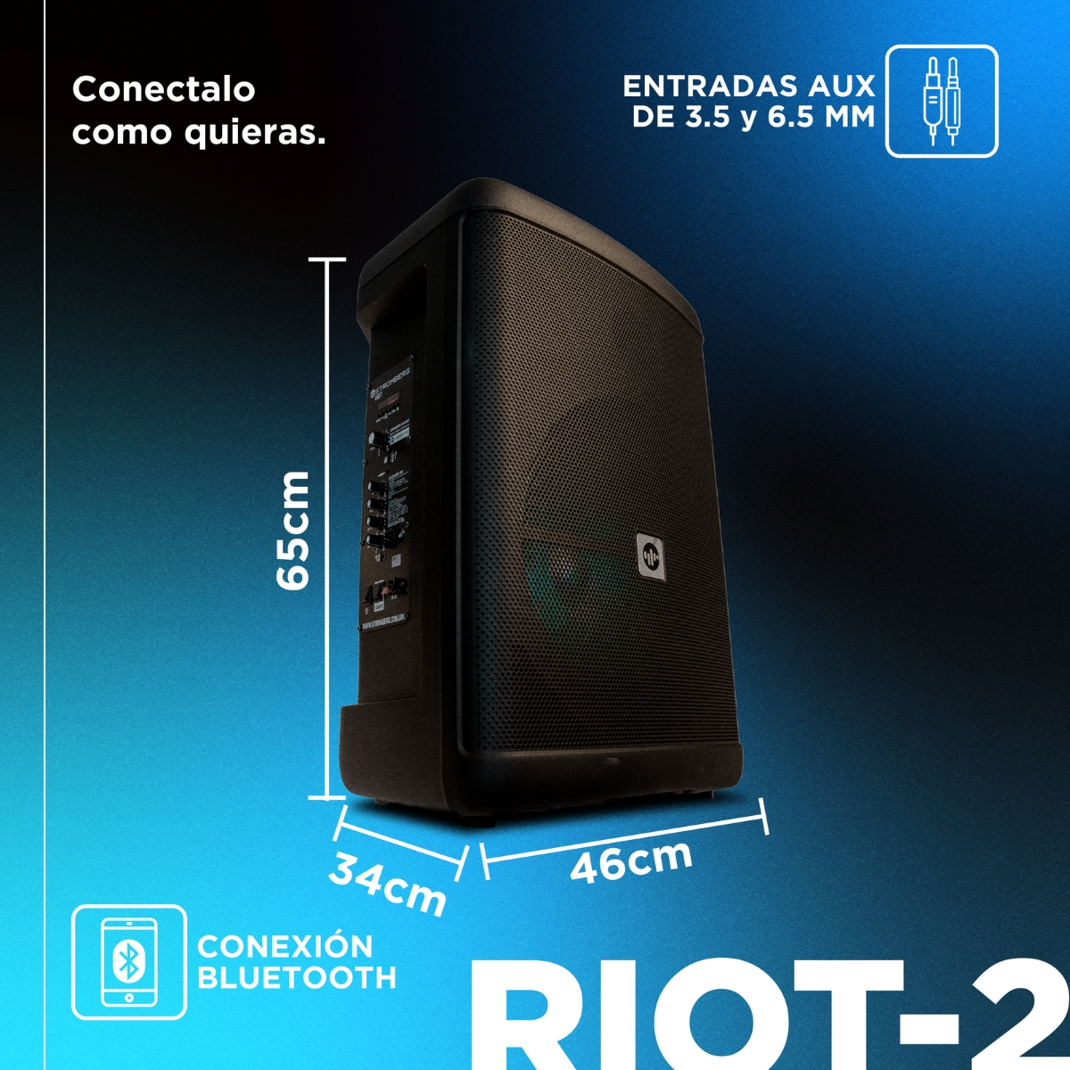 Parlante Portatil Stromberg Riot 2 Bluetooth 100W
